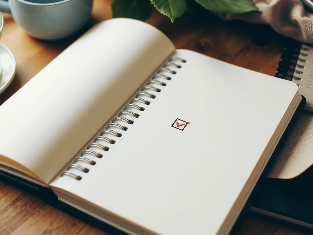 Anteckningsbok med bockar